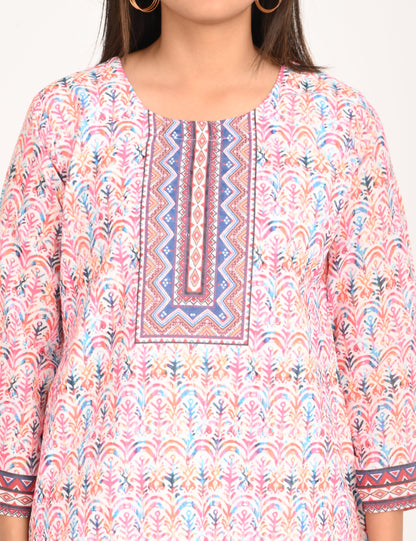 ONVIEW | 530 | COTTON CHIKANKARI WORK WITH DIGITAL PRINT