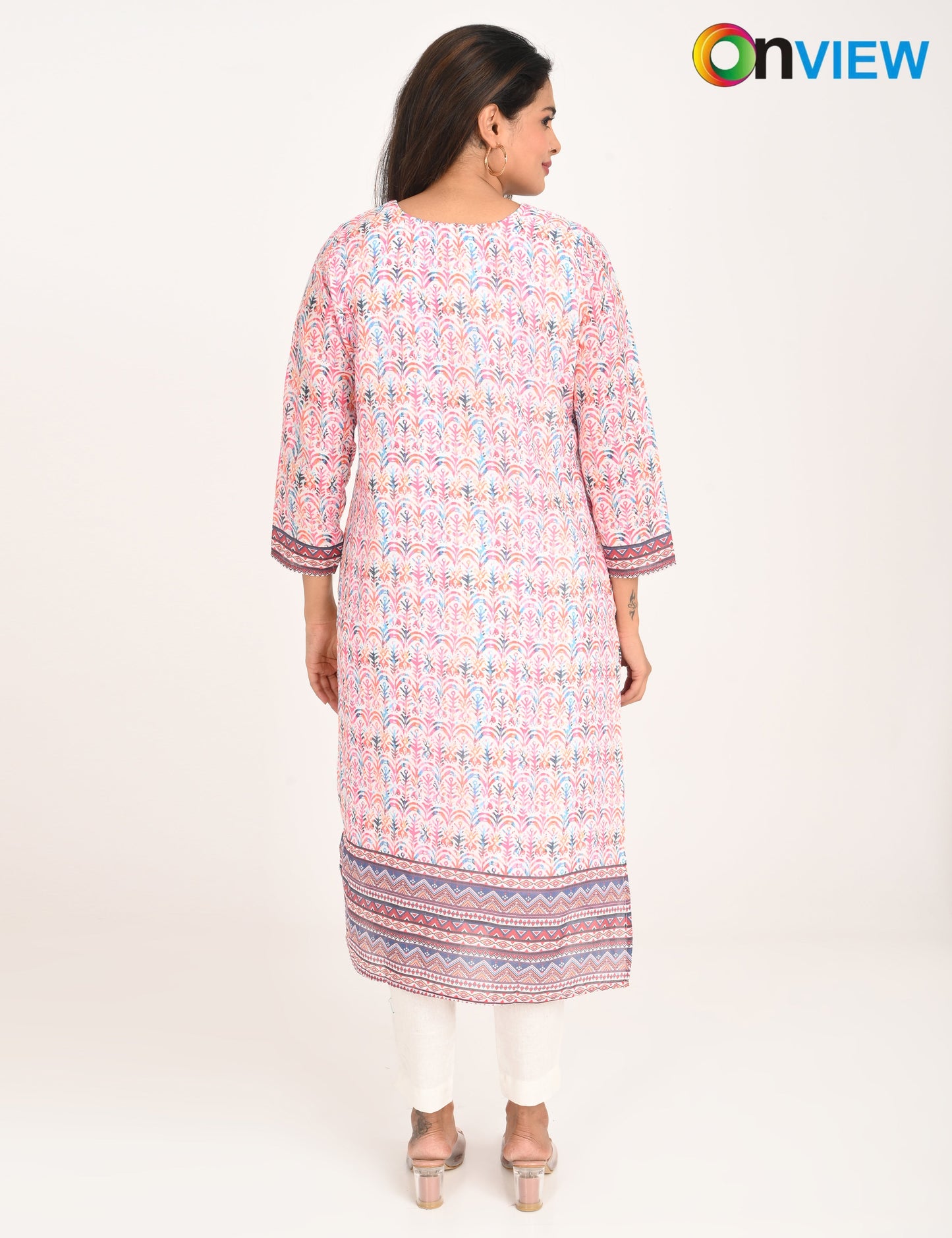 ONVIEW | 530 | COTTON CHIKANKARI WORK WITH DIGITAL PRINT