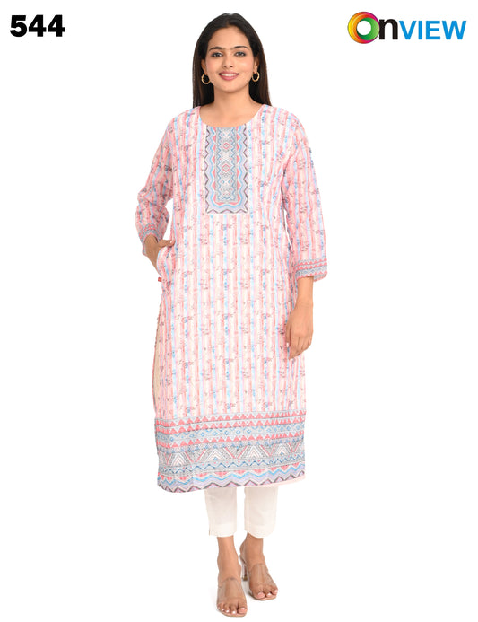 ONVIEW | 544 | COTTON CHIKANKARI WORK WITH DIGITAL PRINT