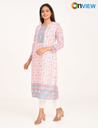 ONVIEW | 544 | COTTON CHIKANKARI WORK WITH DIGITAL PRINT