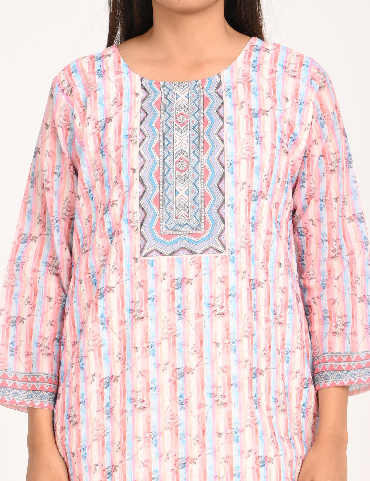 ONVIEW | 544 | COTTON CHIKANKARI WORK WITH DIGITAL PRINT