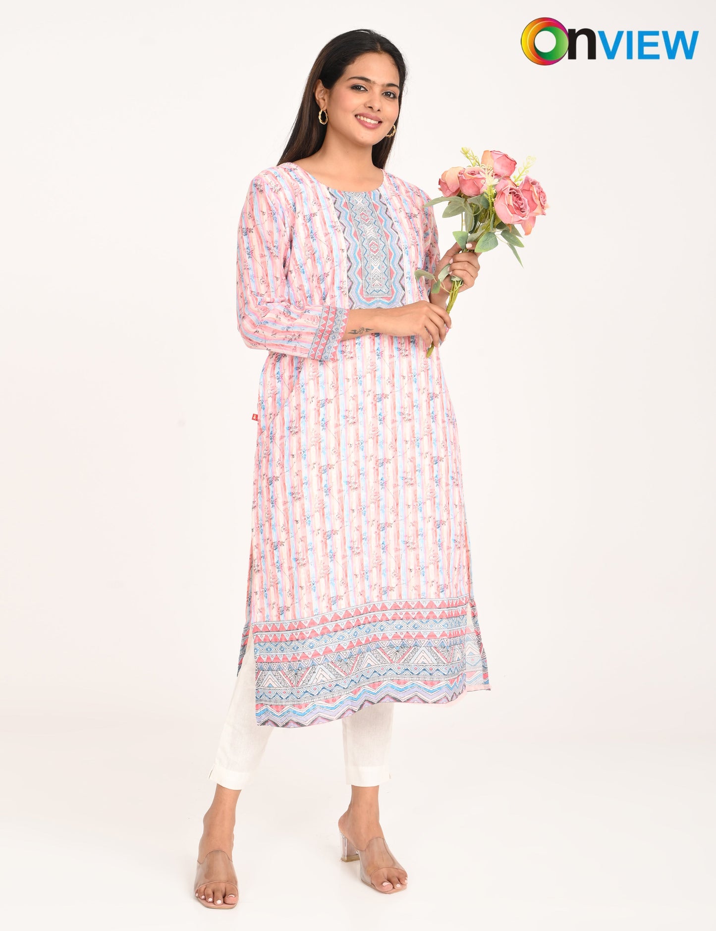 ONVIEW | 544 | COTTON CHIKANKARI WORK WITH DIGITAL PRINT