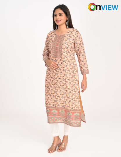 ONVIEW | 546 | COTTON  CHIKANKARI WORK WITH DIGITAL PRINT