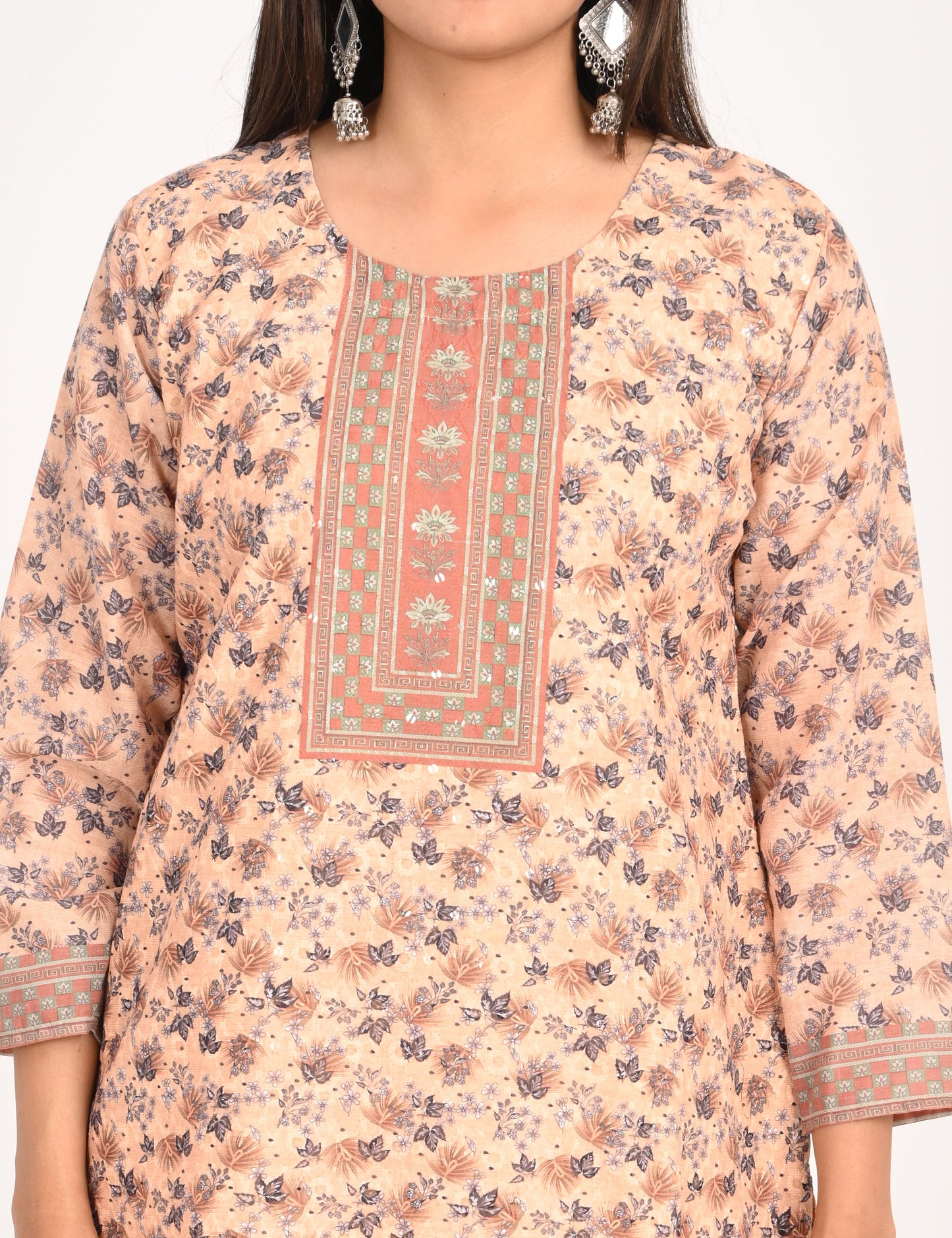 ONVIEW | 546 | COTTON  CHIKANKARI WORK WITH DIGITAL PRINT