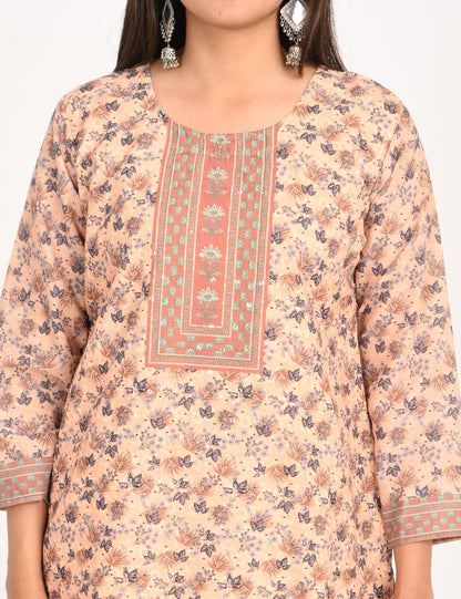 ONVIEW | 546 | COTTON  CHIKANKARI WORK WITH DIGITAL PRINT