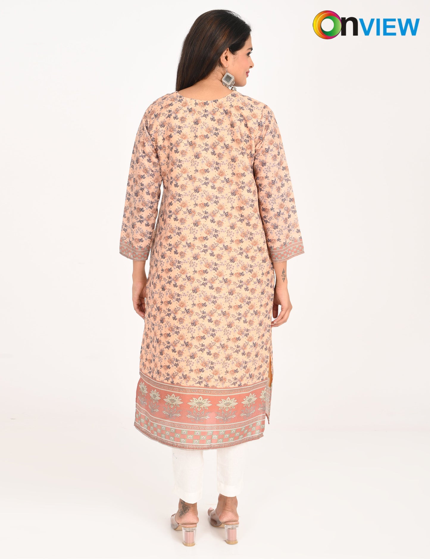 ONVIEW | 546 | COTTON  CHIKANKARI WORK WITH DIGITAL PRINT