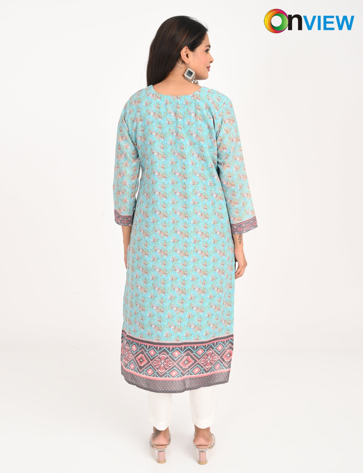 ONVIEW | 547 | COTTON CHIKANKARI WORK WITH DIGITAL PRINT