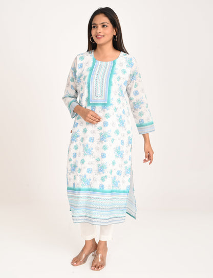 ONVIEW | 548 | COTTON CHIKANKARI WORK WITH DIGITAL PRINT