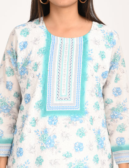 ONVIEW | 548 | COTTON CHIKANKARI WORK WITH DIGITAL PRINT