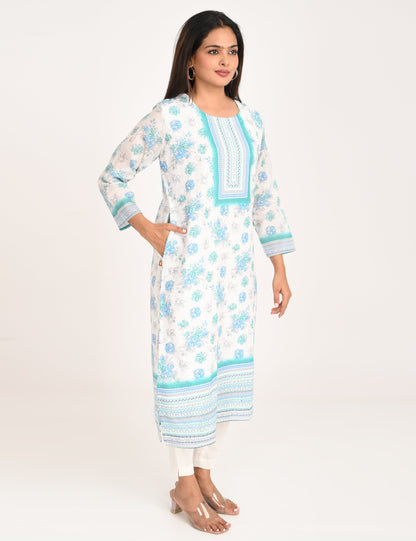 ONVIEW | 548 | COTTON CHIKANKARI WORK WITH DIGITAL PRINT