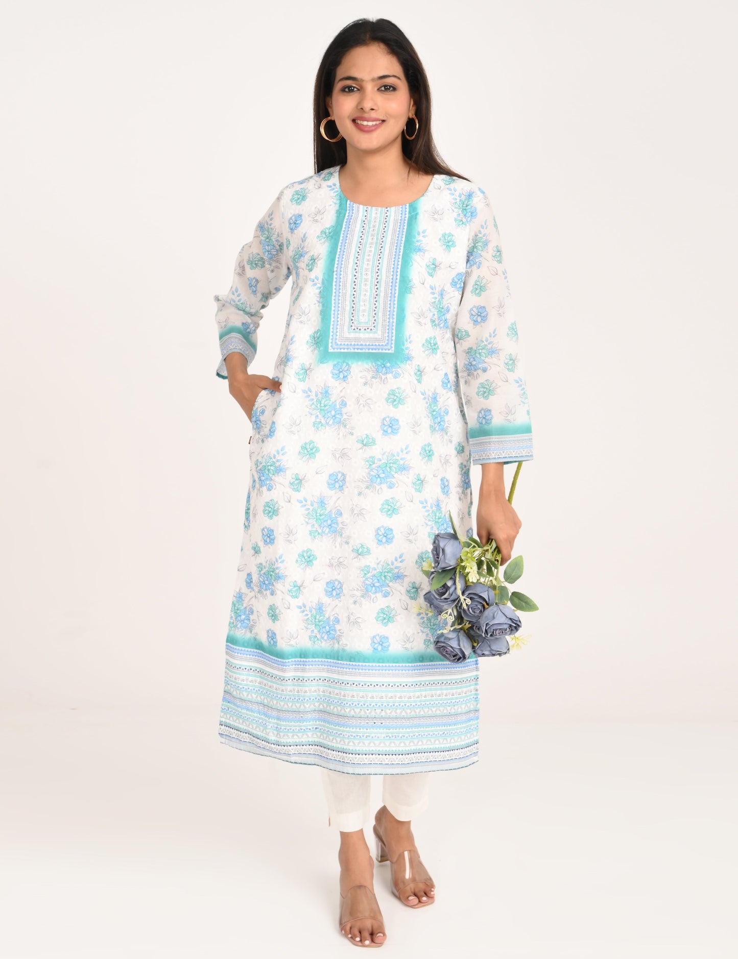 ONVIEW | 548 | COTTON CHIKANKARI WORK WITH DIGITAL PRINT