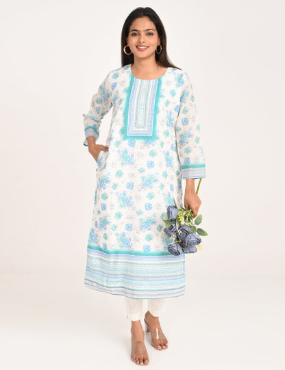 ONVIEW | 548 | COTTON CHIKANKARI WORK WITH DIGITAL PRINT