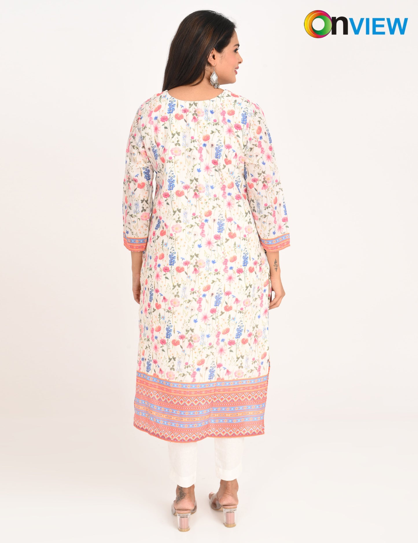 ONVIEW | 549 | COTTON CHIKANKARI WORK WITH DIGITAL PRINT