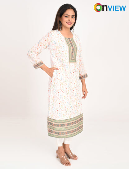 ONVIEW | 550 | COTTON CHIKANKARI WORK WITH DIGITAL PRINT