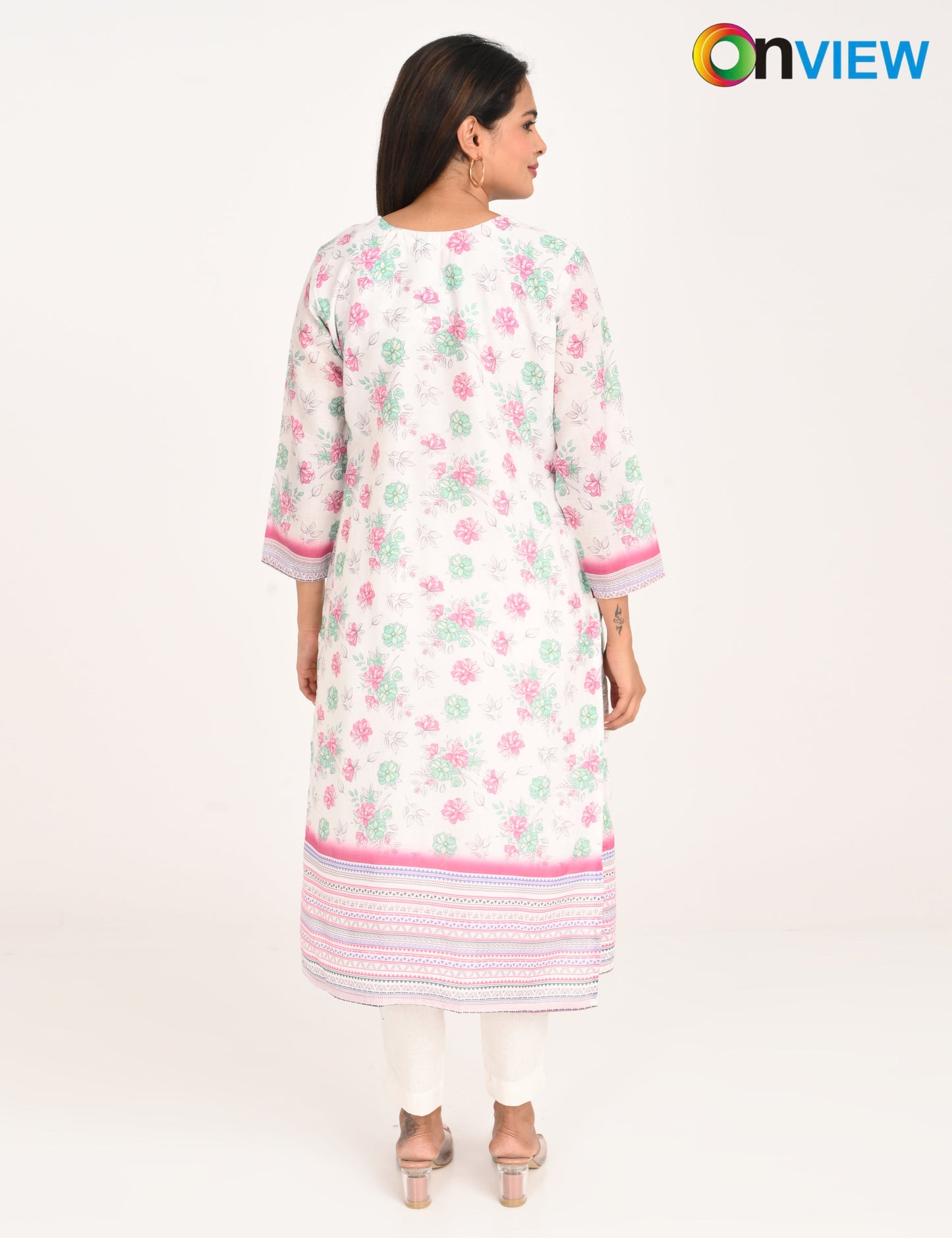 ONVIEW | 989 | COTTON CHIKANKARI WORK WITH DIGITAL PRINT