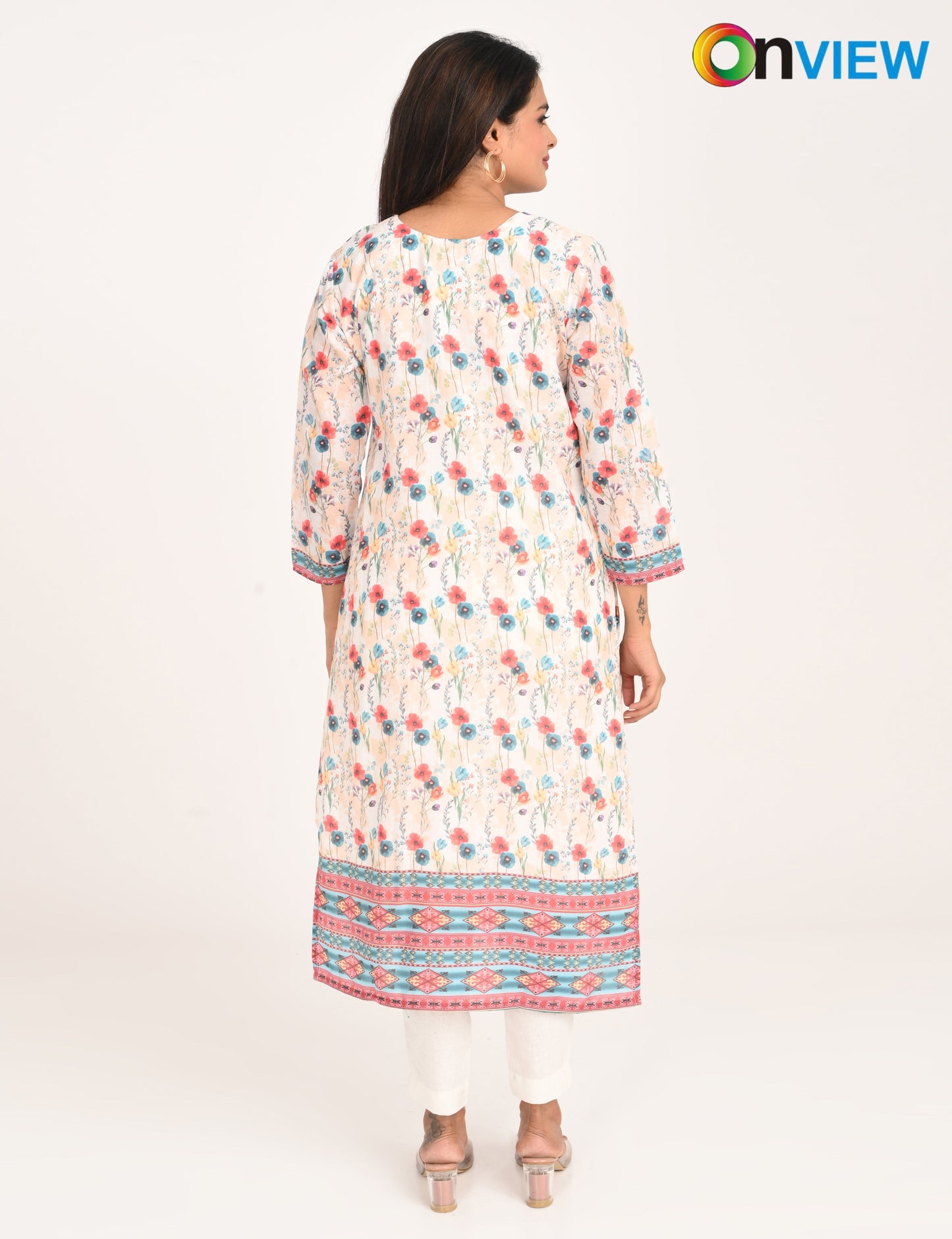 ONVIEW | 990 | COTTON CHIKANKARI WORK WITH DIGITAL PRINT