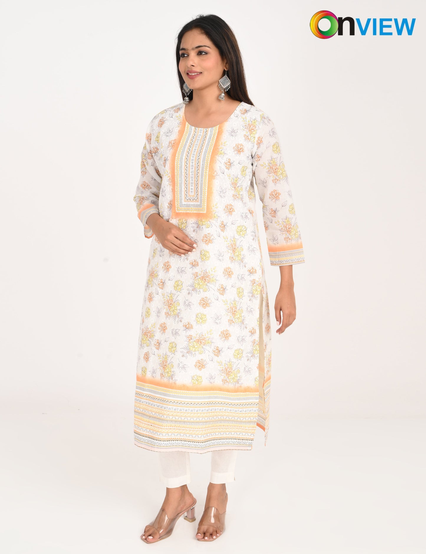 ONVIEW | 991 | COTTON CHIKANKARI WORK WITH DIGITAL PRINT