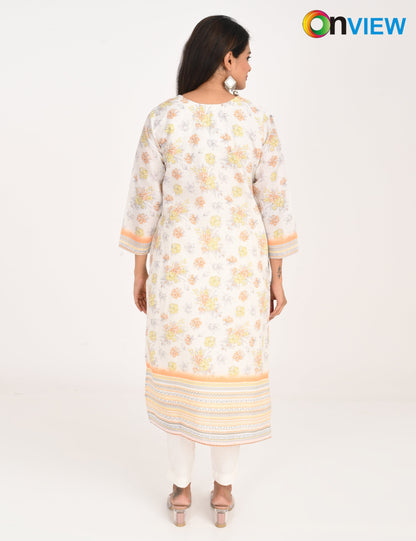 ONVIEW | 991 | COTTON CHIKANKARI WORK WITH DIGITAL PRINT