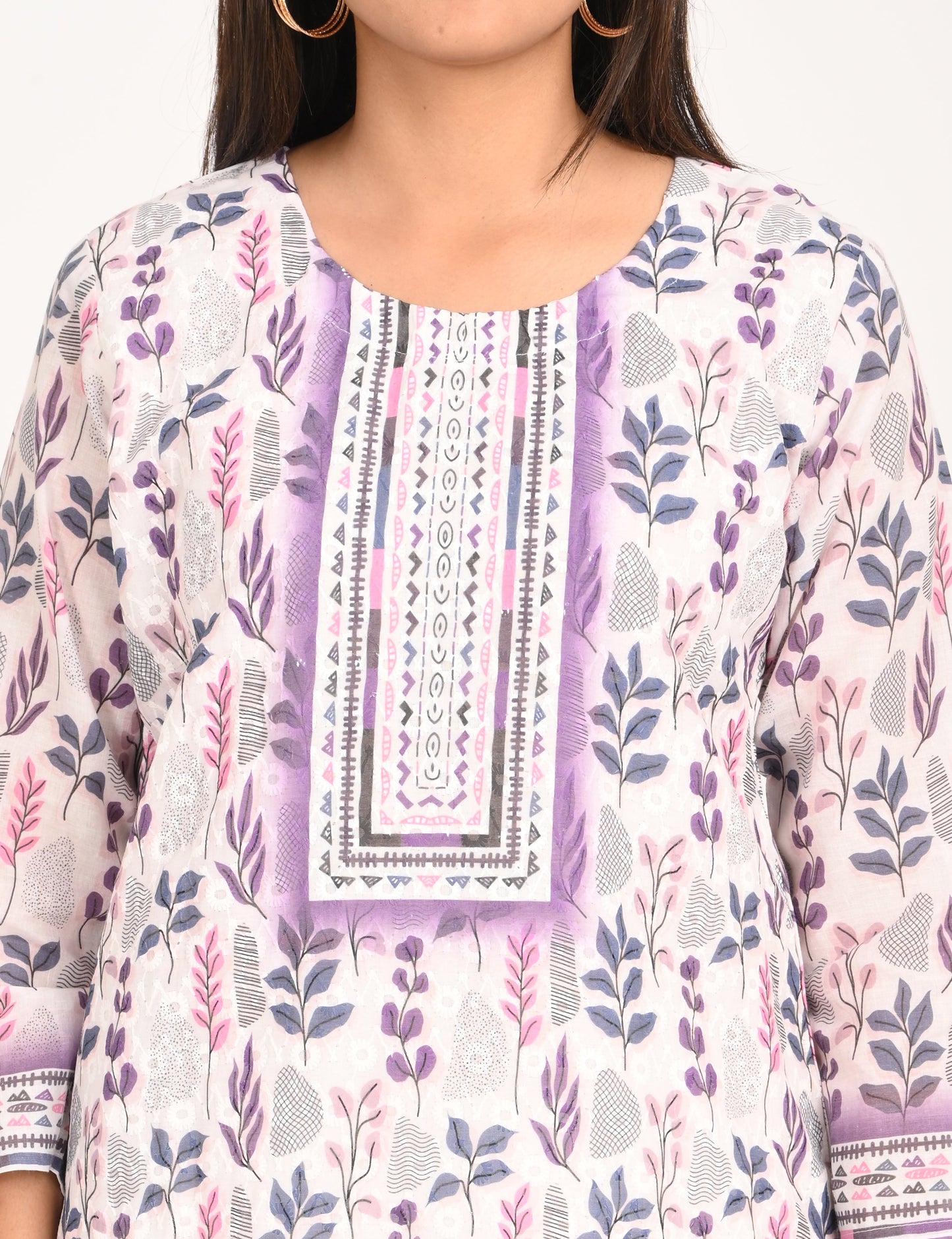 ONVIEW | 992 | COTTON CHIKANKARI WORK WITH DIGITAL PRINT