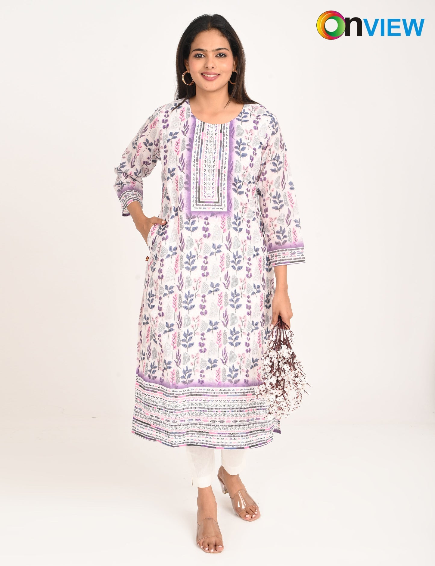 ONVIEW | 992 | COTTON CHIKANKARI WORK WITH DIGITAL PRINT