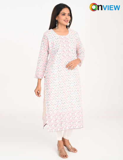 ONVIEW | 993 | COTTON CHIKANKARI WORK WITH DIGITAL PRINT