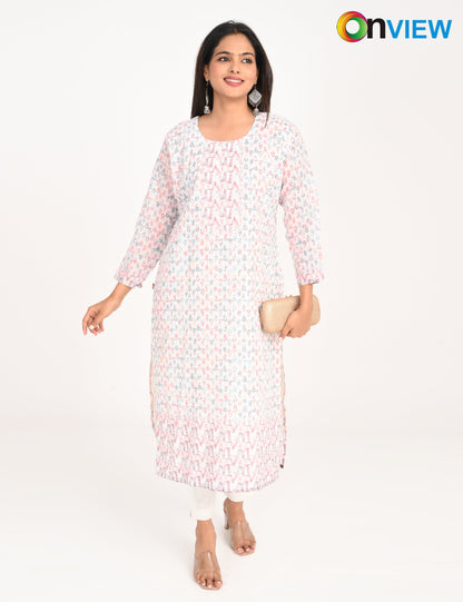 ONVIEW | 993 | COTTON CHIKANKARI WORK WITH DIGITAL PRINT