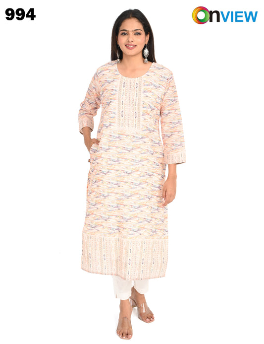 ONVIEW | 994 | COTTON CHIKANKARI WORK WITH DIGITAL PRINT