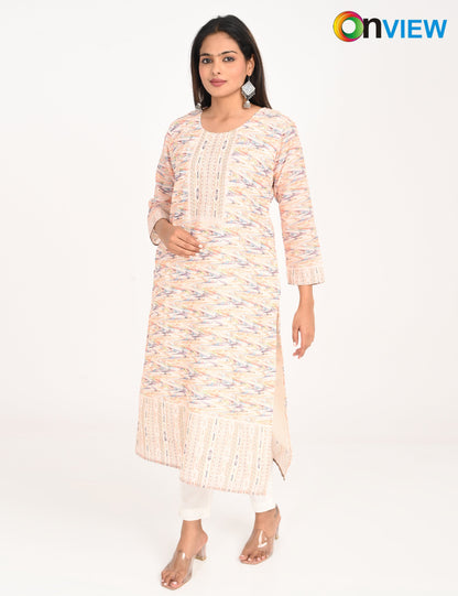 ONVIEW | 994 | COTTON CHIKANKARI WORK WITH DIGITAL PRINT