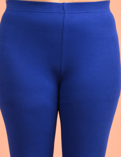 CHEMOX | 203 | Royal Blue Cotton Lycra Ankle Length Legging 180gsm