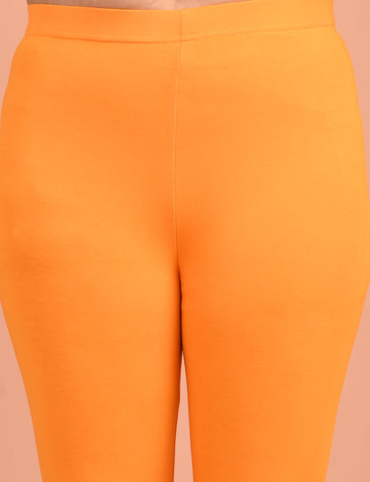 CHEMOX | 214 | Golden Yellow Cotton Lycra Ankle Length Legging 180gsm