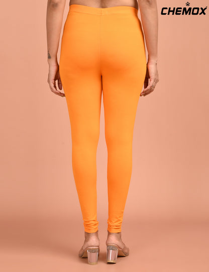 CHEMOX | 214 | Golden Yellow Cotton Lycra Ankle Length Legging 180gsm