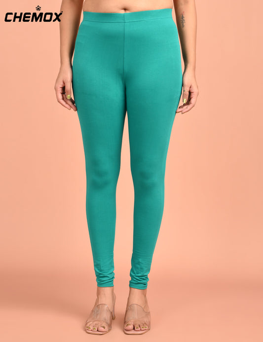 CHEMOX | 226 | Mint Green Cotton Lycra Ankle Length Legging 180gsm