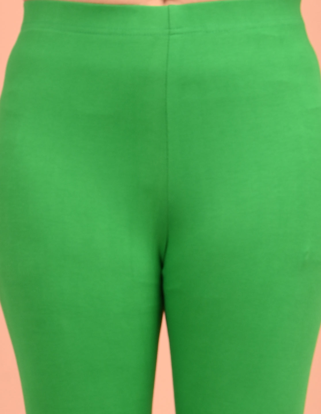 CHEMOX | 229 | Leaf Green Cotton Lycra Ankle Length Legging 180gsm