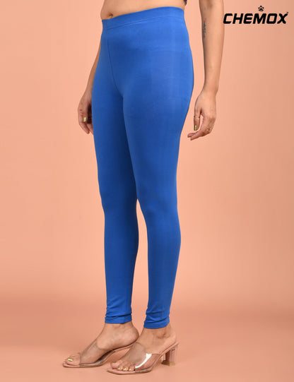 CHEMOX | 230 | Ink Blue Cotton Lycra Ankle Length Legging 180gsm