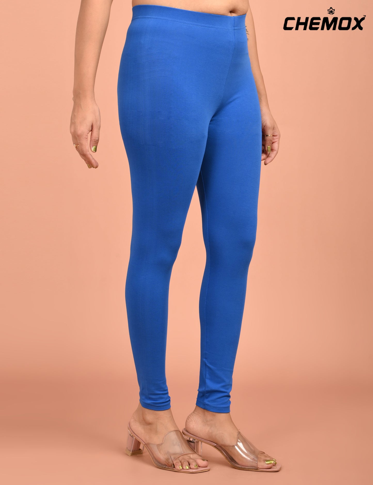 CHEMOX | 230 | Ink Blue Cotton Lycra Ankle Length Legging 180gsm