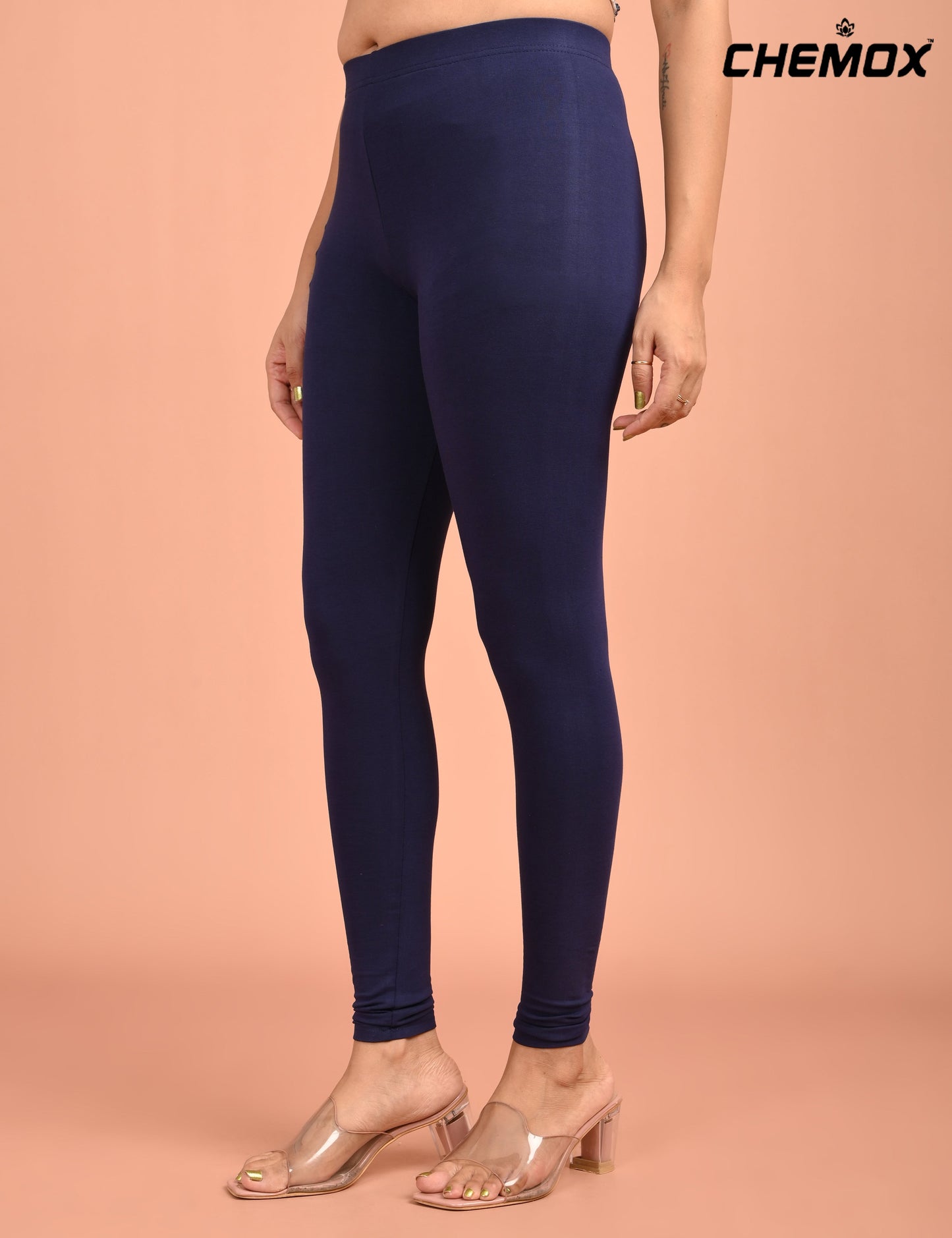 CHEMOX | 241 | New Navy Cotton Lycra Ankle Length Legging 180gsm