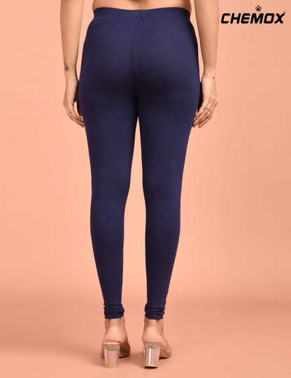 CHEMOX | 241 | New Navy Cotton Lycra Ankle Length Legging 180gsm