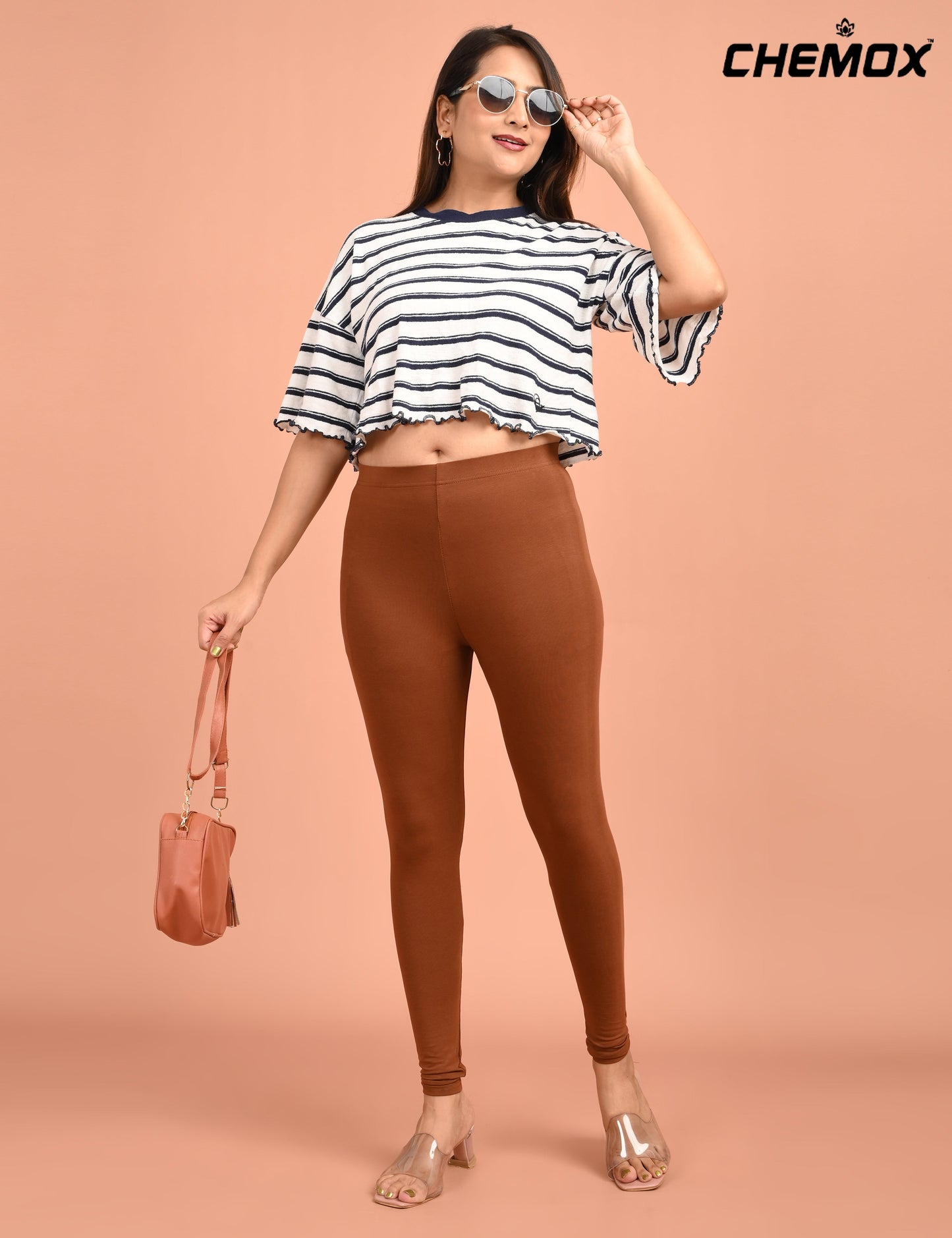 CHEMOX | 244 | Honey Cotton Lycra Ankle Length Legging 180gsm