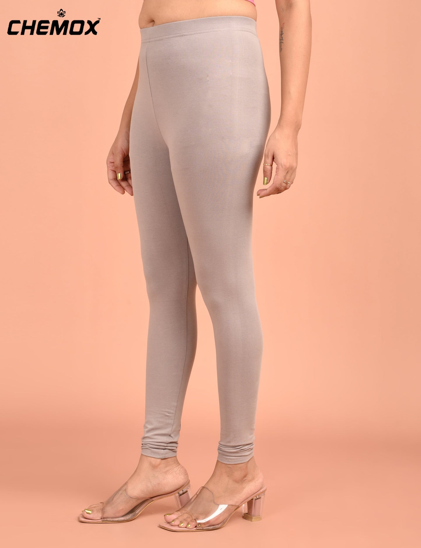 CHEMOX | 248 | Ash Cotton Lycra Ankle Length Legging 180gsm