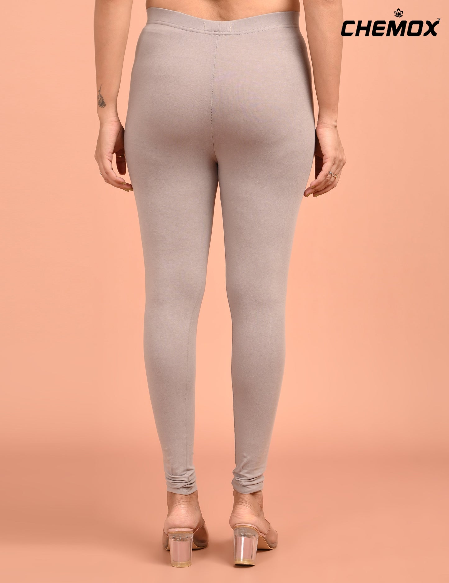 CHEMOX | 248 | Ash Cotton Lycra Ankle Length Legging 180gsm