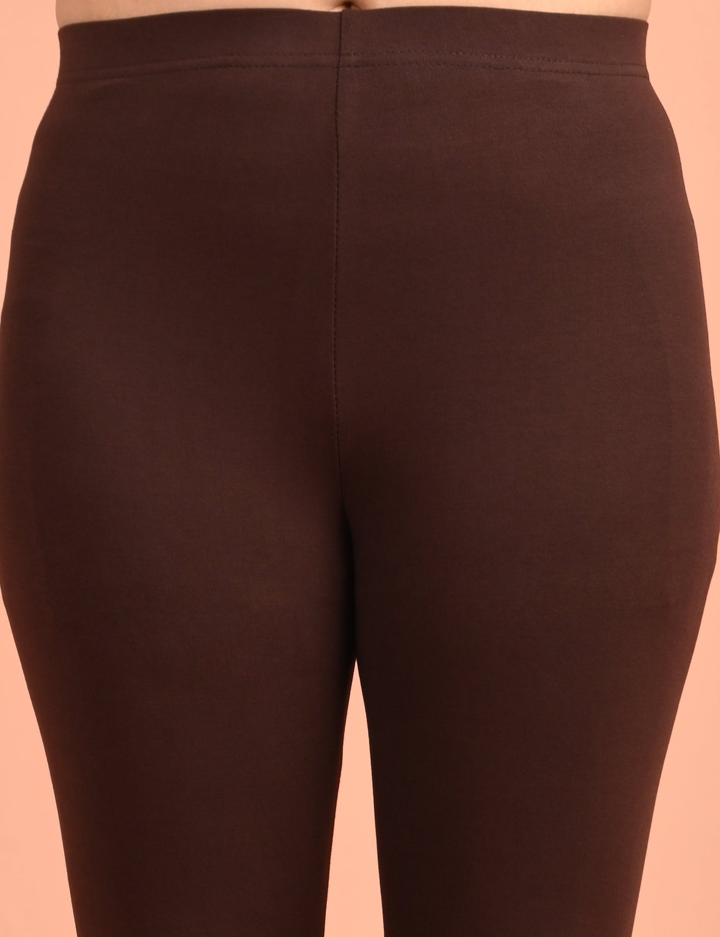 CHEMOX | 258 | Brown Cotton Lycra Ankle Length Legging 180gsm