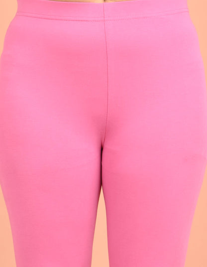 CHEMOX | 259 | Taffy Pink Cotton Lycra Ankle Length Legging 180gsm