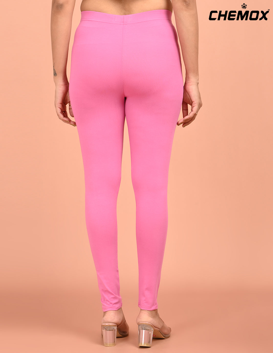 CHEMOX | 259 | Taffy Pink Cotton Lycra Ankle Length Legging 180gsm