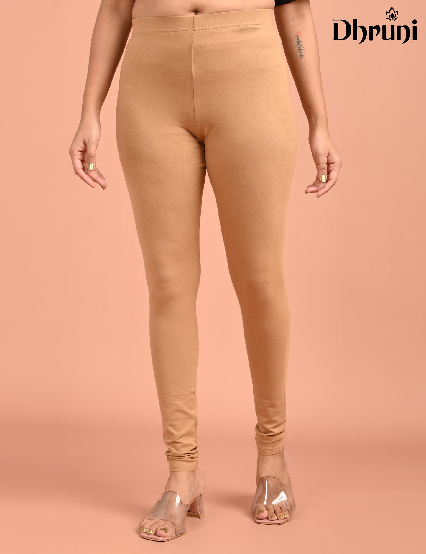 DHRUNI | 126 | Dark Skin Cotton Lycra Ankle Length Legging 220gsm