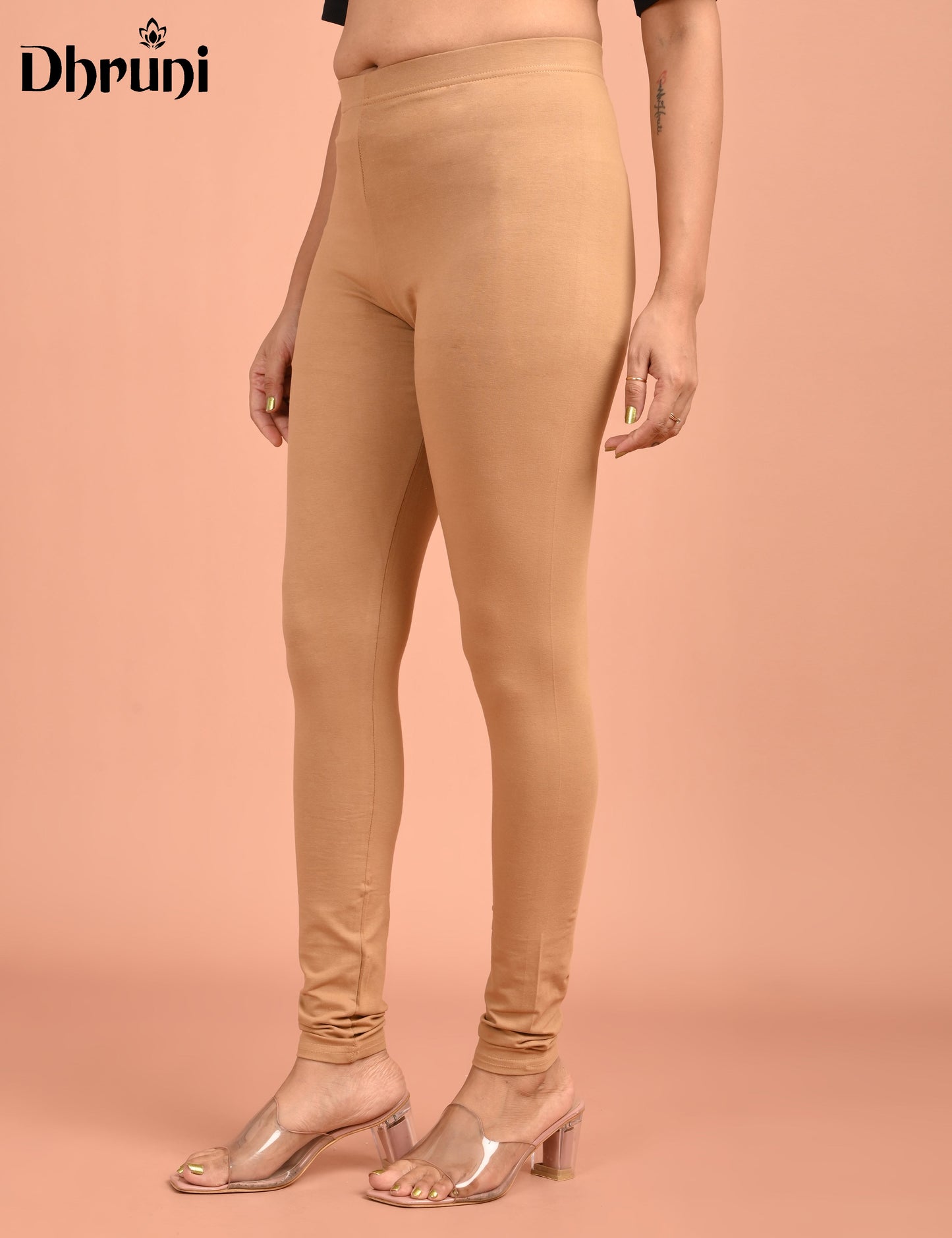 DHRUNI | 126 | Dark Skin Cotton Lycra Ankle Length Legging 220gsm