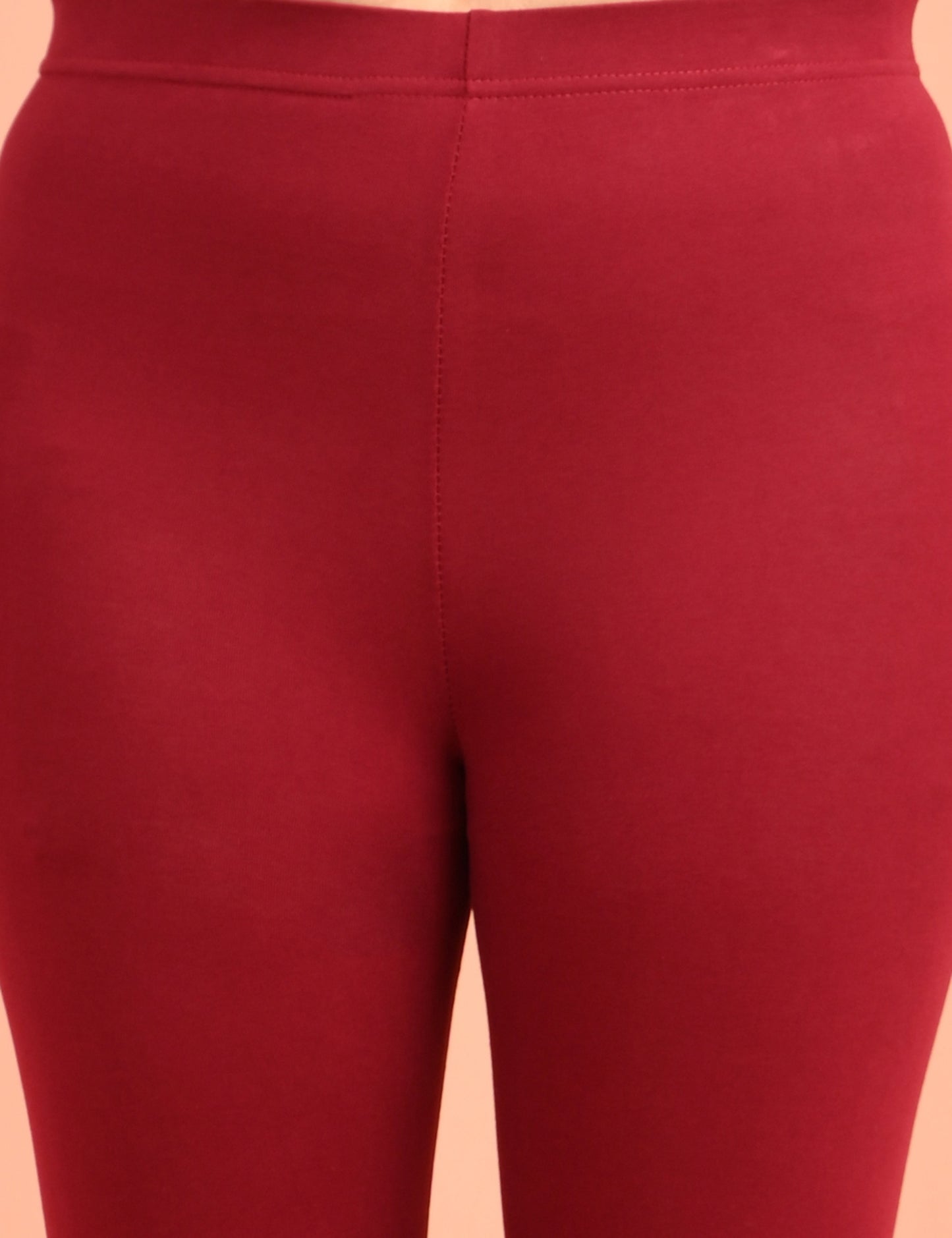 ONVIEW | 002 | Maroon Cotton Lycra Ankle Length Legging 220gsm