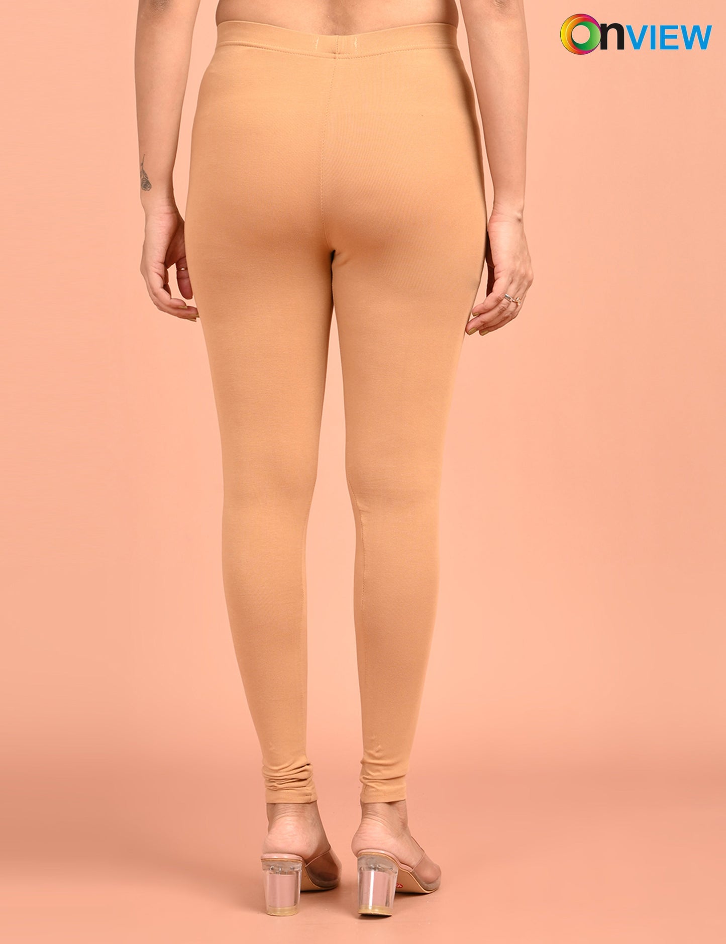 ONVIEW | 004 | Fawn Cotton Lycra Ankle Length Legging 220gsm