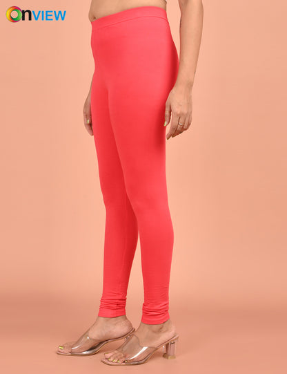 ONVIEW | 011 | Coral Cotton Lycra Ankle Length Legging 220gsm