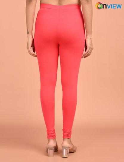 ONVIEW | 011 | Coral Cotton Lycra Ankle Length Legging 220gsm