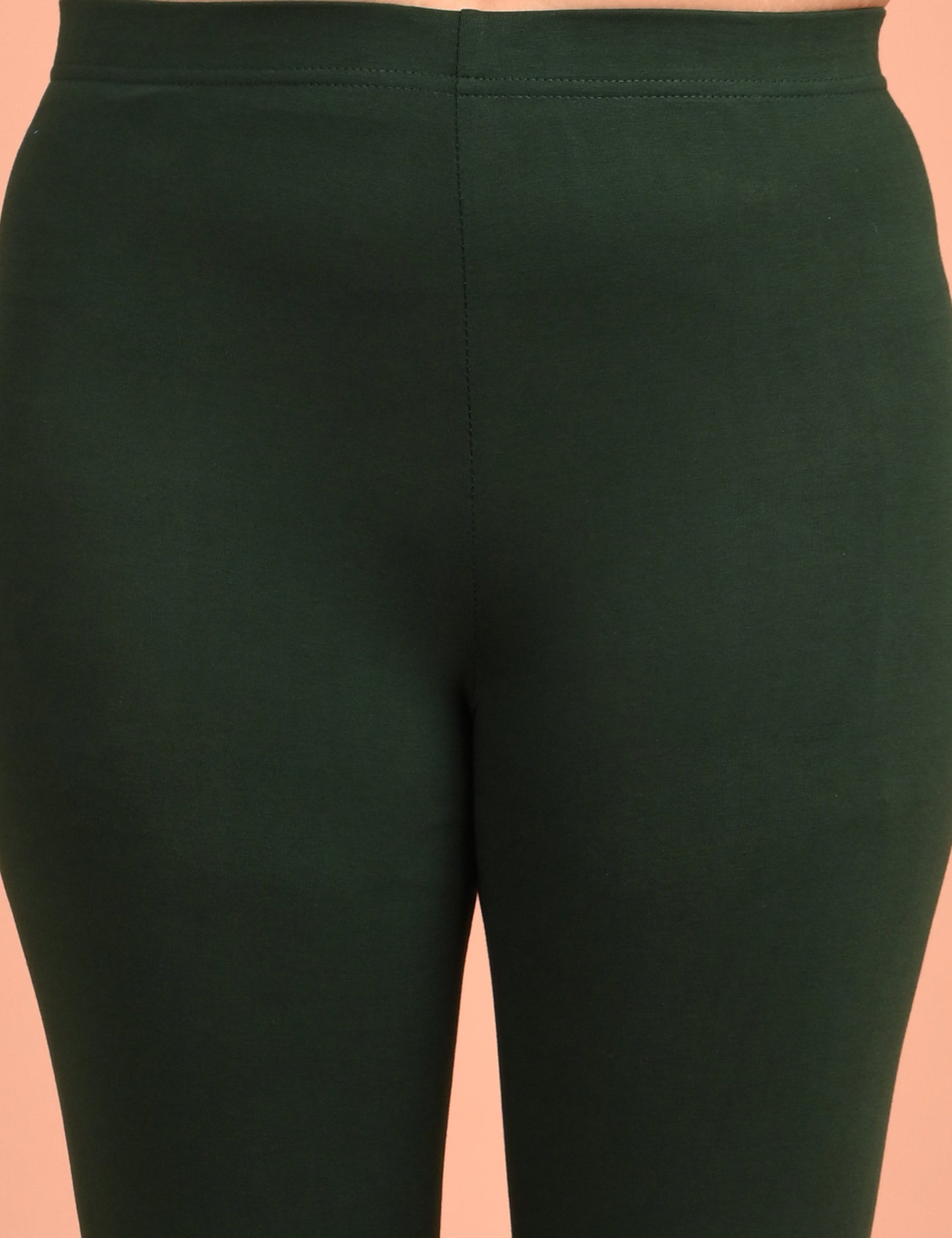 ONVIEW | 012 | Bottle Green Cotton Lycra Ankle Length Legging 220gsm